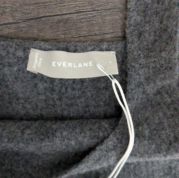 Everlane NWT The Cozy-Stretch Cropped Wool Yak Tank in Charcoal Gray  L - Picture 5 of 6
